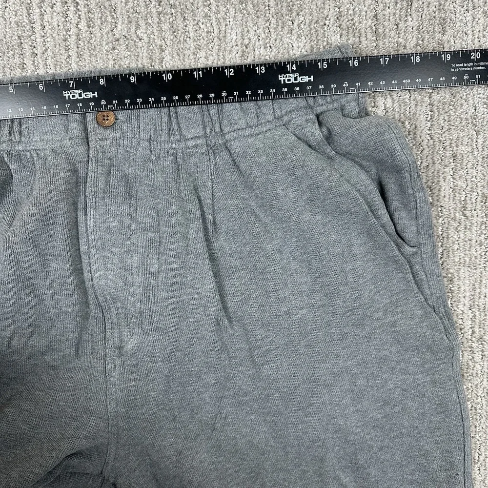 Tommy Bahama Pants Mens L Gray Cotton Sweatpants Baggy Wide Leg Elastic‎ Waist